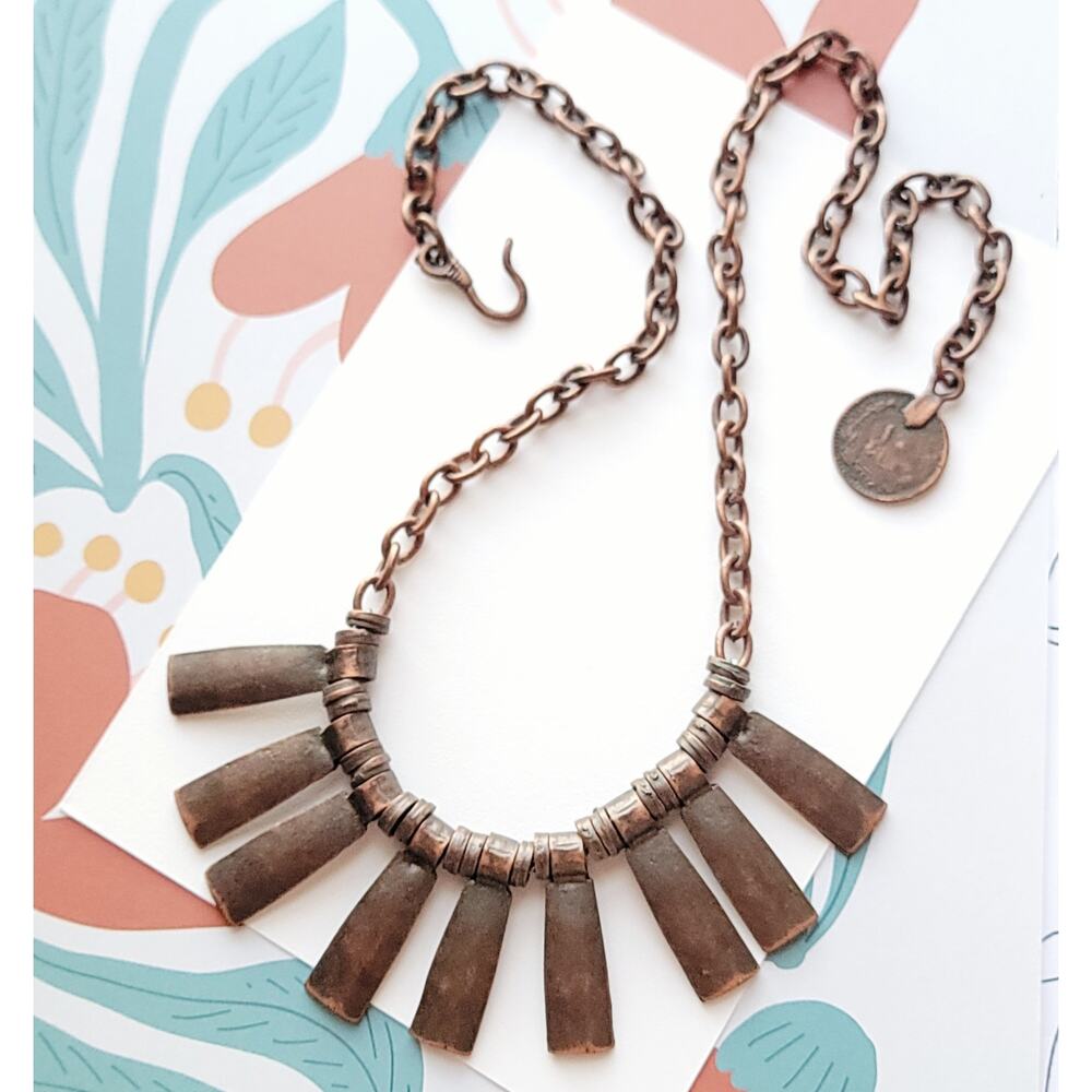 Renoir Copper Gladiator Bib Necklace